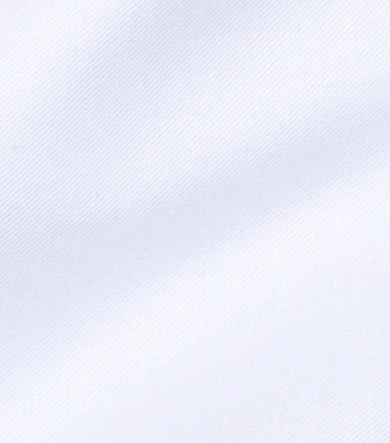 Chemise en twill uni blanc facile à repasser