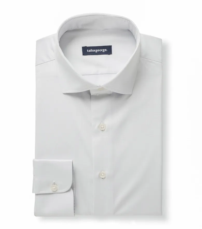 Chemise en twill uni gris perle facile à repasser