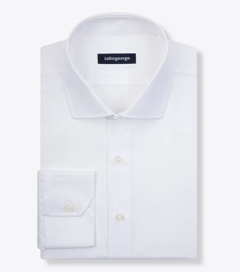 Chemise en pinpoint uni blanc facile à repasser