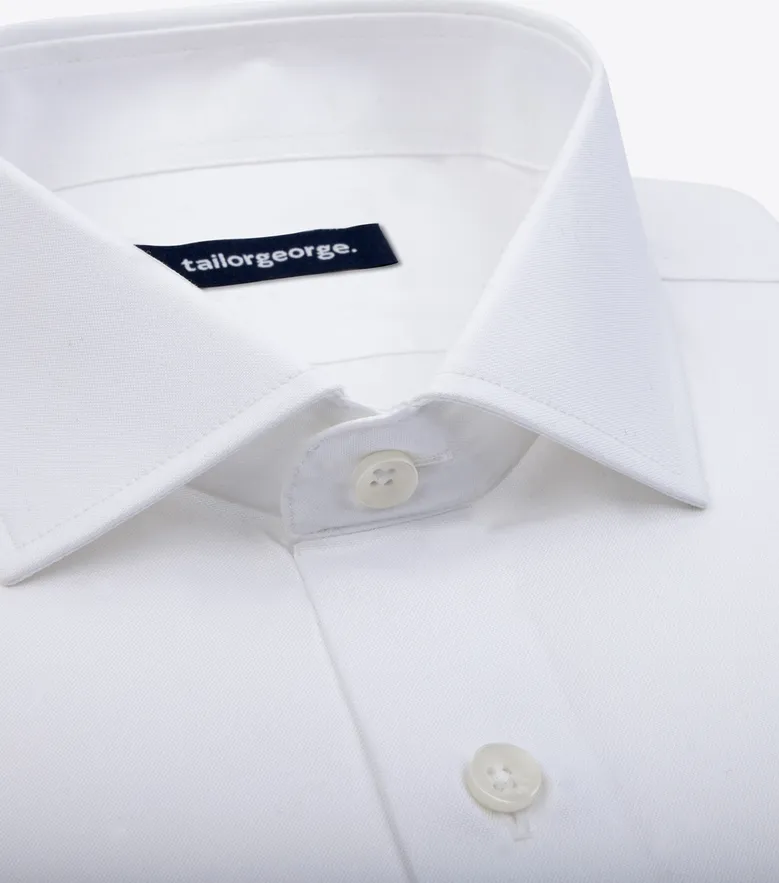 Chemise en pinpoint uni blanc facile à repasser