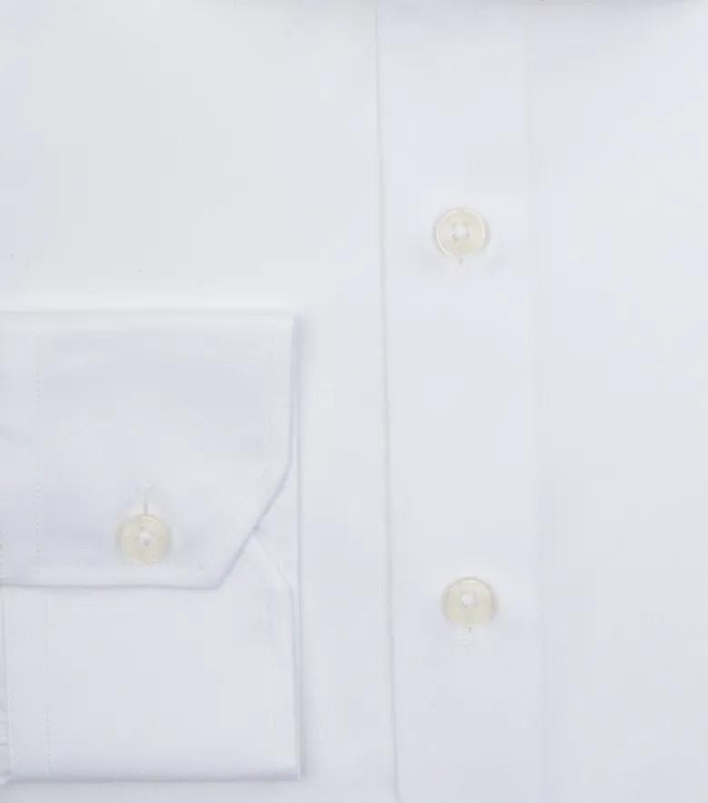 Chemise en pinpoint uni blanc facile à repasser