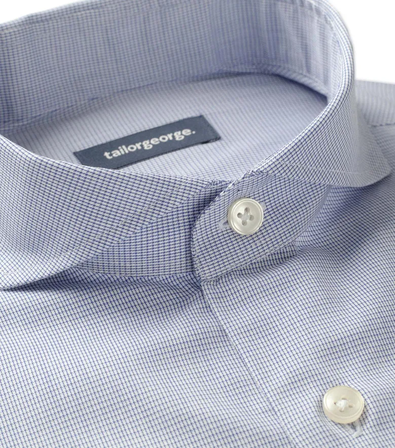 Chemise en popeline à rayures bleu clair