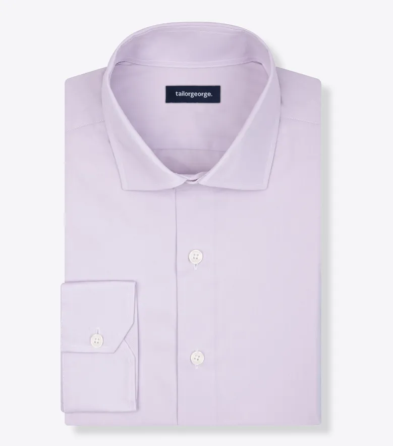 Chemise en popeline uni violet