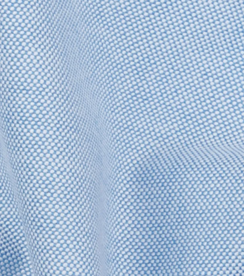 Chemise en Oxford américain épais uni bleu clair