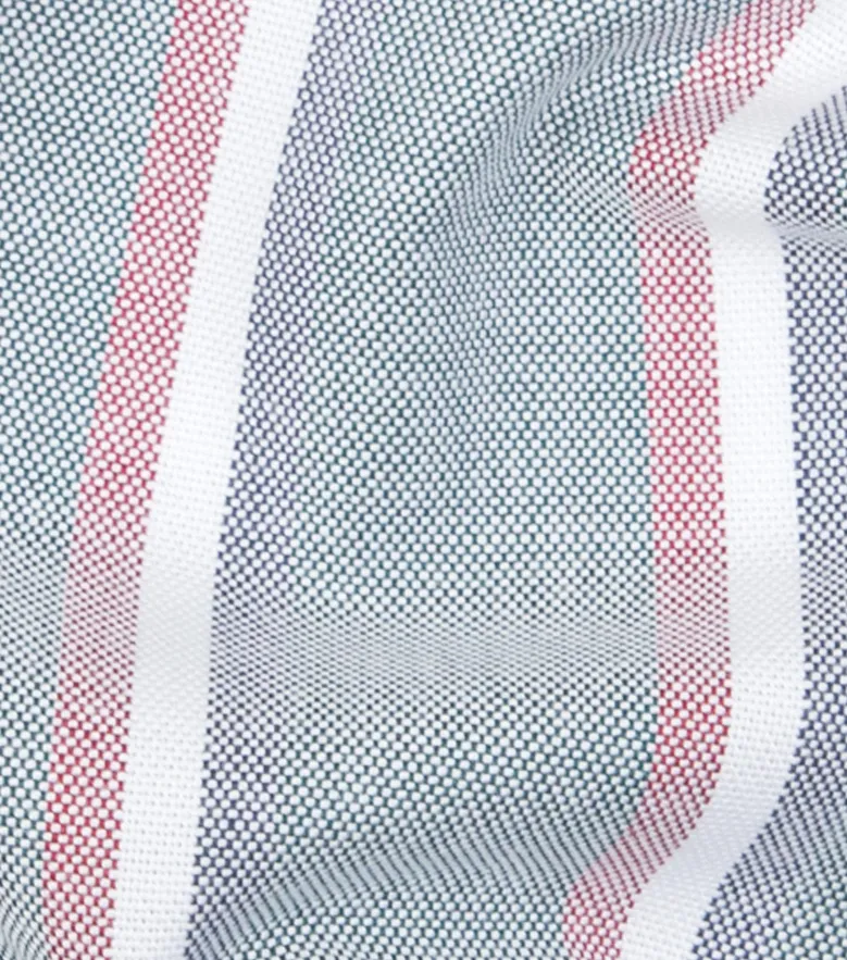 Chemise en Oxford américain épais à rayures gris clair