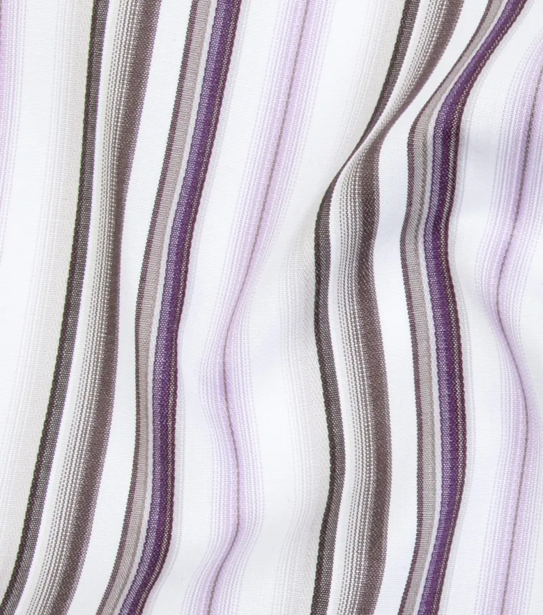Chemise en popeline à rayures violet