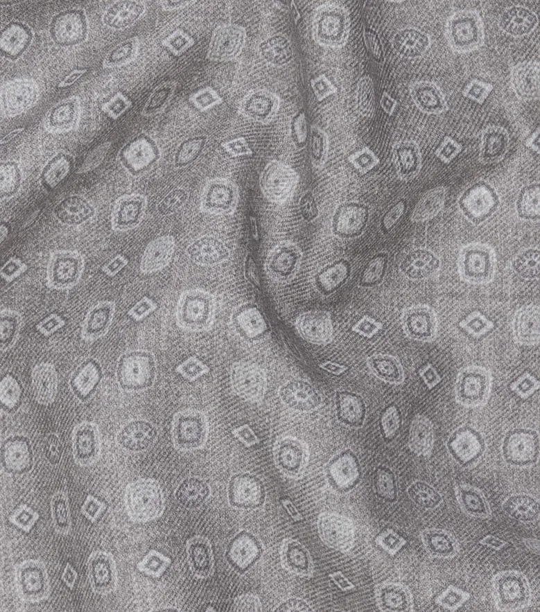 Chemise en flanelle légère grise à motif