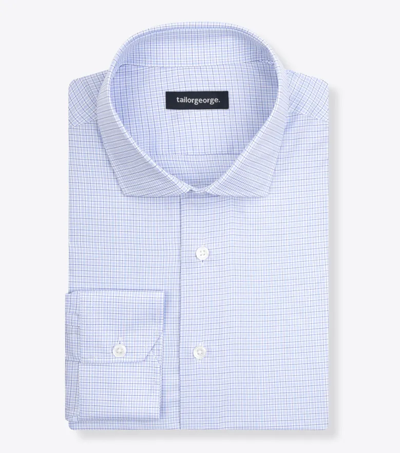 Bügelleichtes, schlichtes weißes Popeline-Hemd