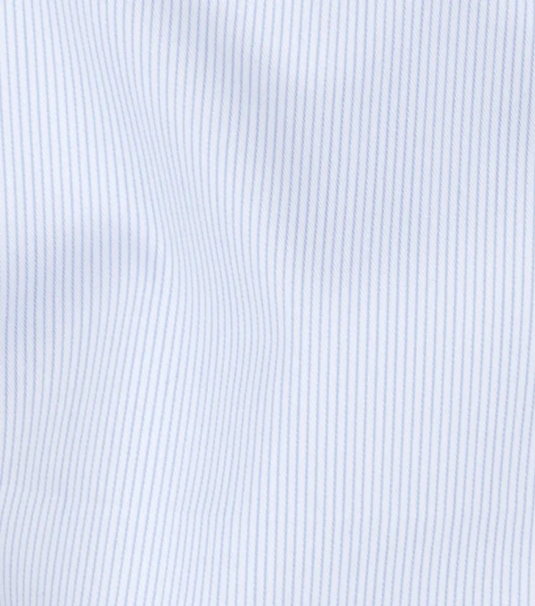 Chemise en twill à rayures bleu ciel