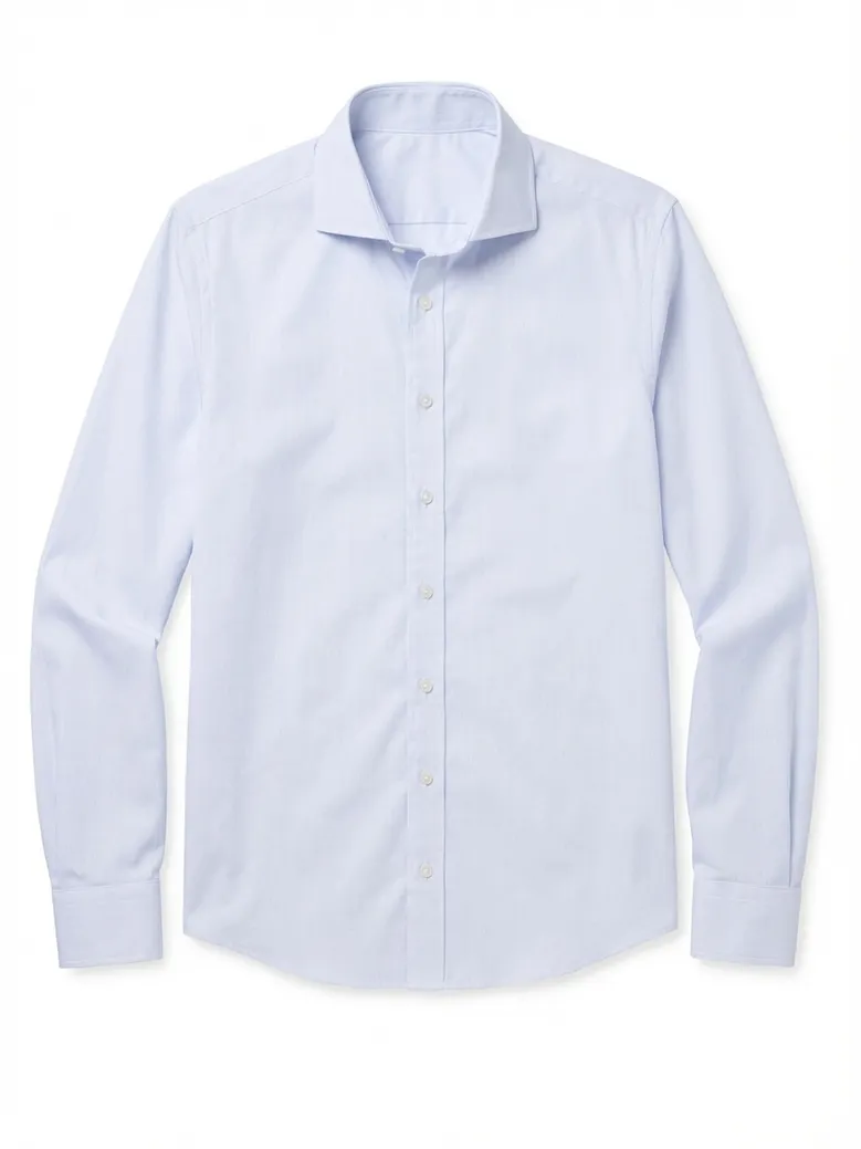 Chemise en twill à rayures bleu ciel