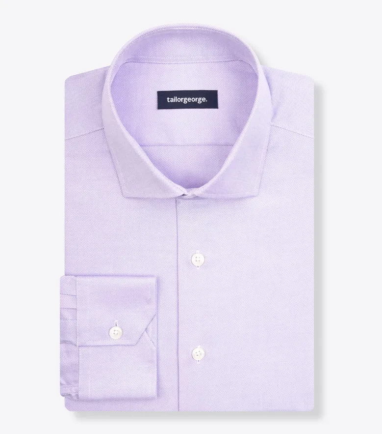Chemise en Oxford Royal mauve facile à repasser