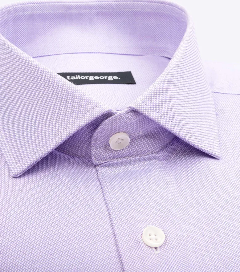 Chemise en Oxford Royal mauve facile à repasser