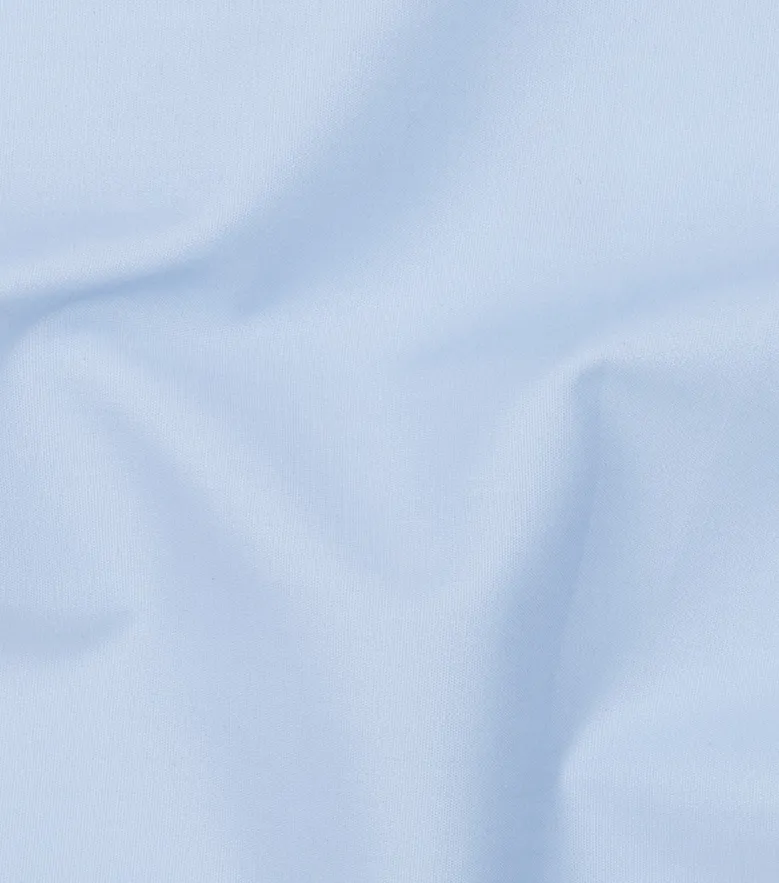 Chemise en popeline uni bleu ciel