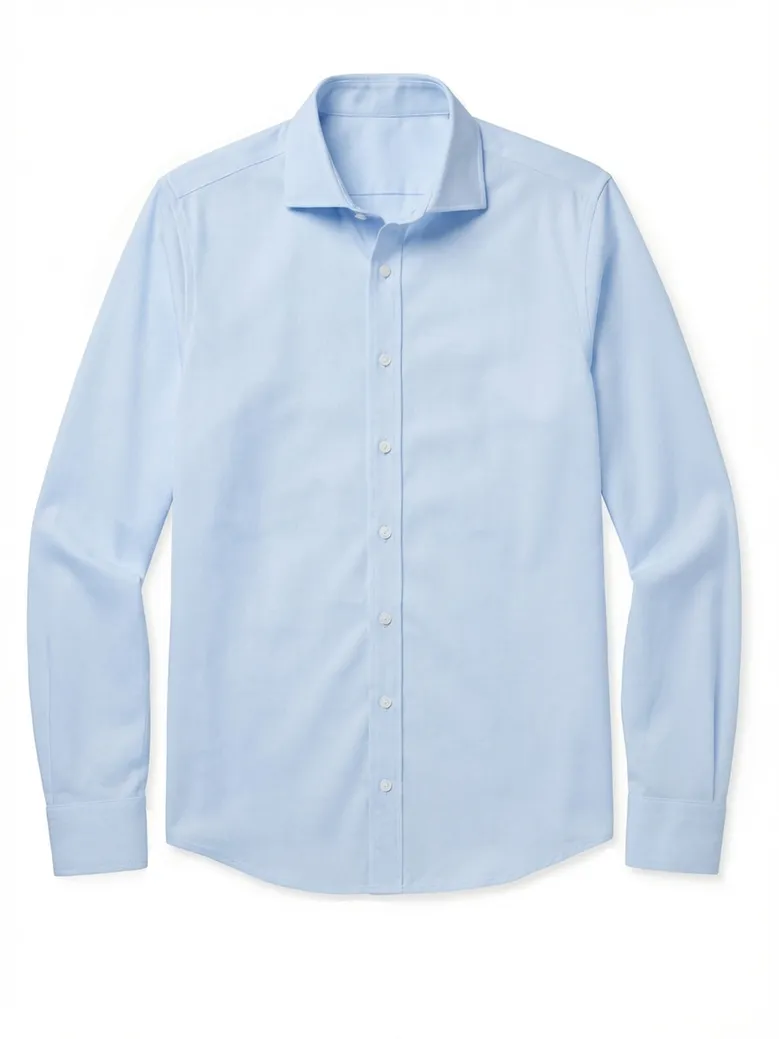 Chemise en popeline uni bleu ciel