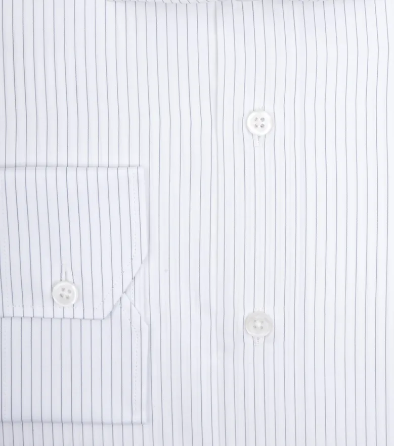 Chemise en popeline à rayures grises facile à repasser