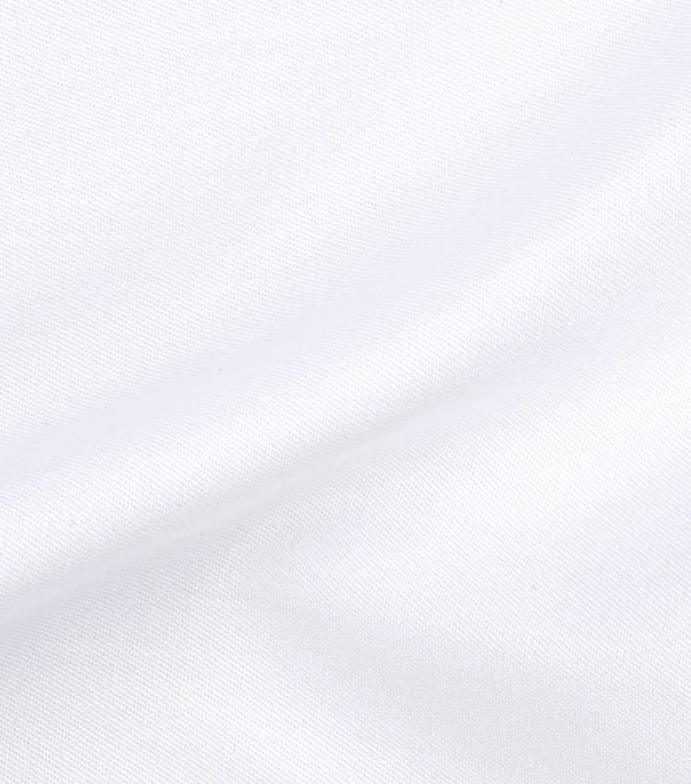 Chemise en twill uni blanc infroissable