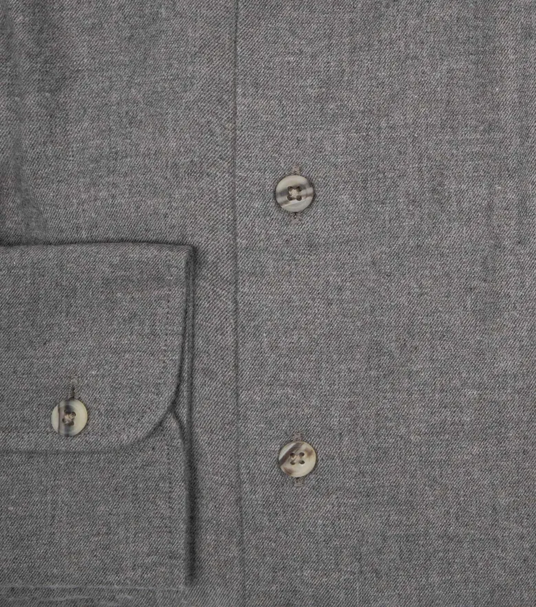 Chemise en flanelle marron uni