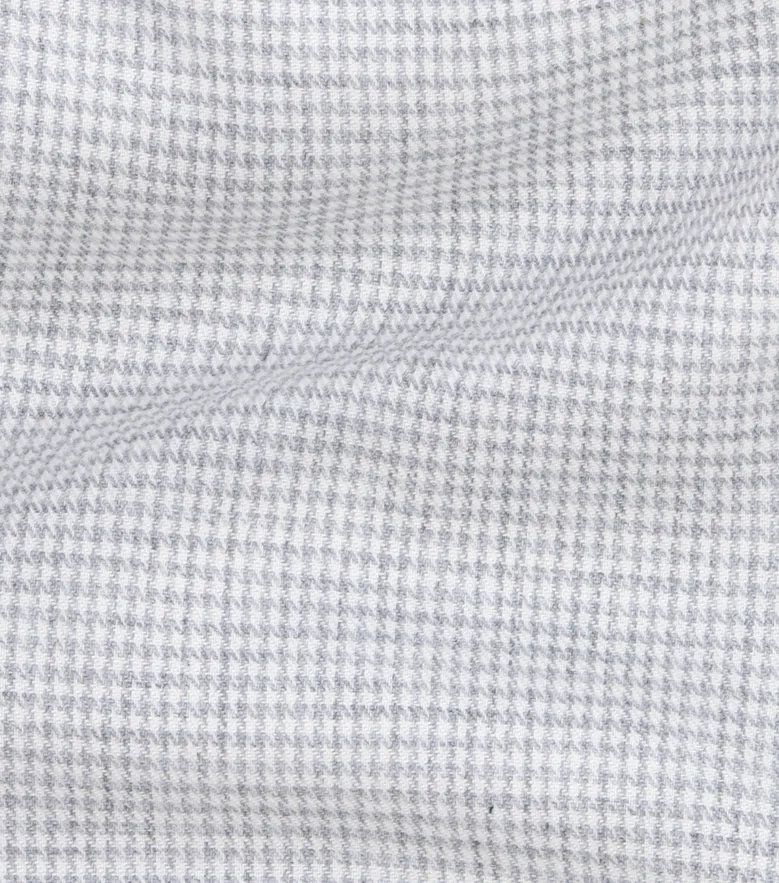 Chemise en flanelle à mini-carreaux gris