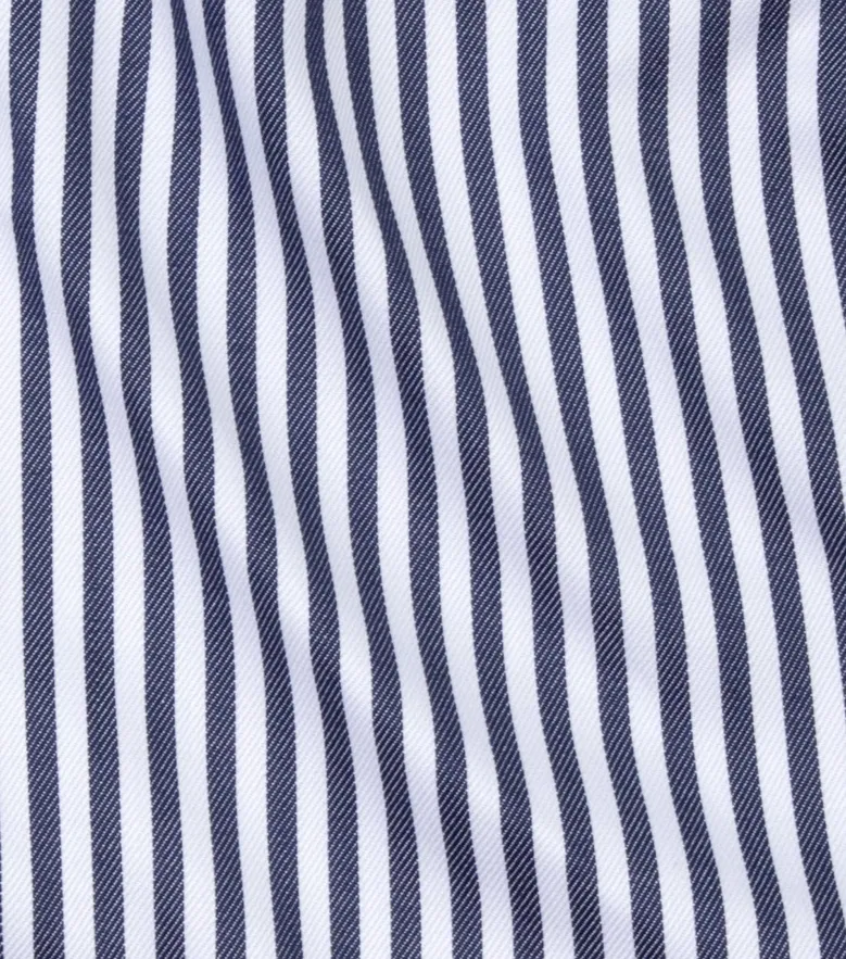 Chemise en twill à rayures bleu marine facile à repasser
