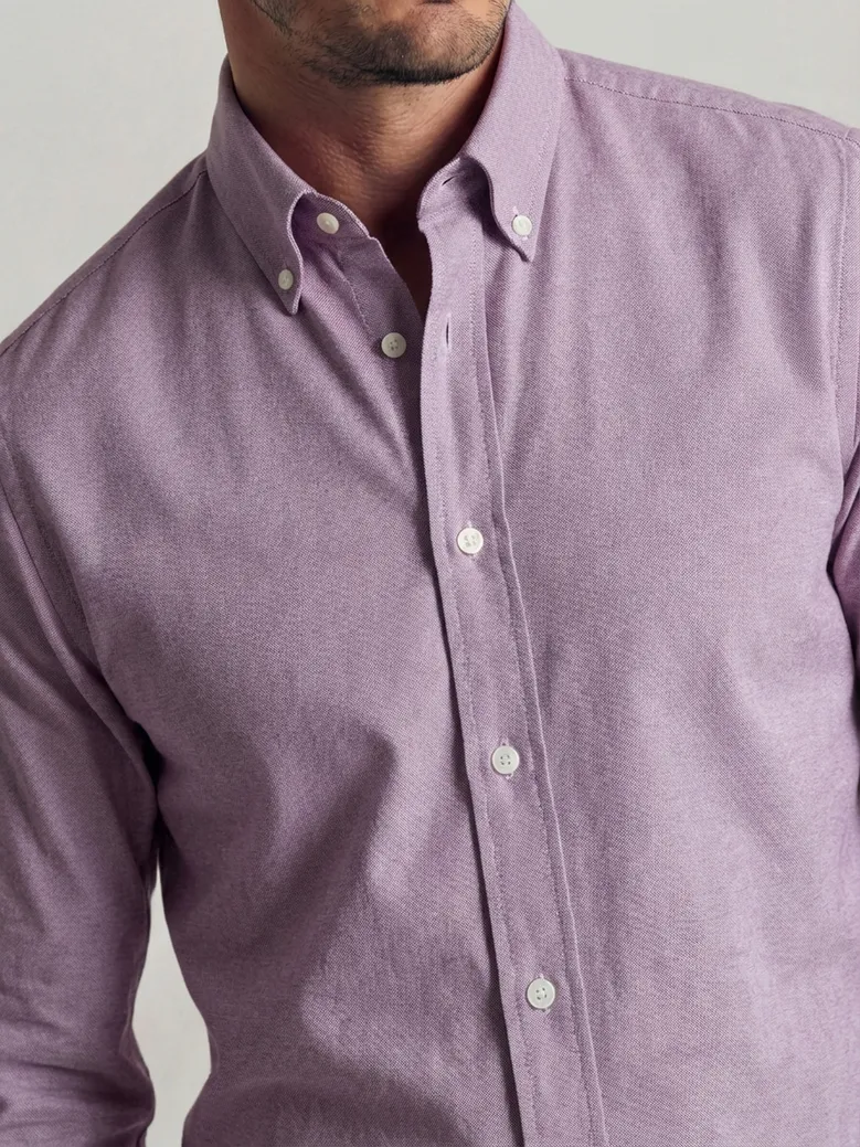 Chemise en Oxford sport bordeaux uni