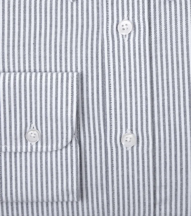 Chemise en Oxford à rayures gris