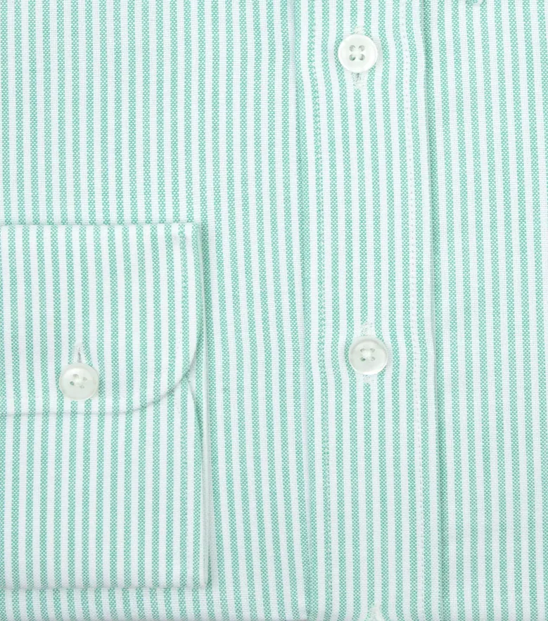 Chemise en Oxford à rayures vert