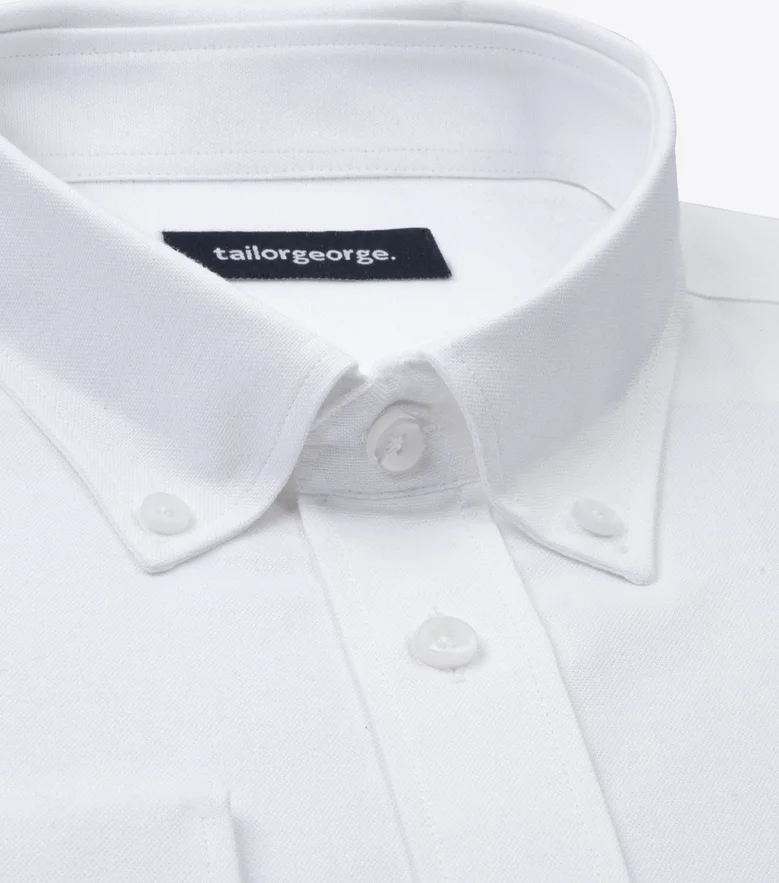 Chemise luxe en popeline double retors blanche unie