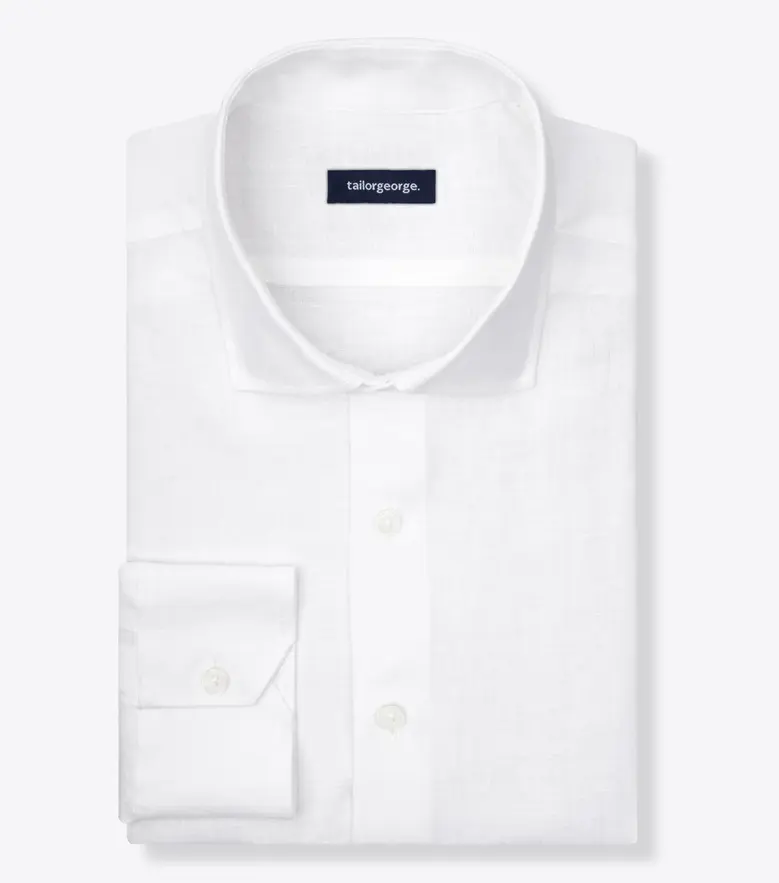 Chemise en Lin uni blanc