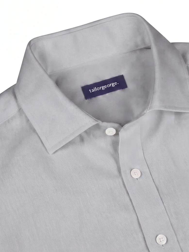Chemise en popeline à rayures grises