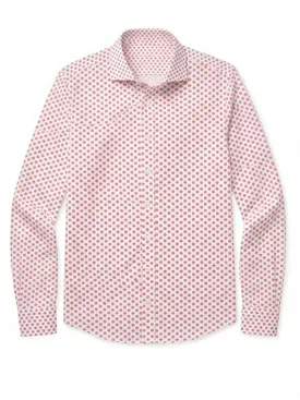 Rotes bedrucktes Popeline-Hemd