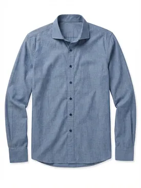 Indigoblaues Chambray-Hemd