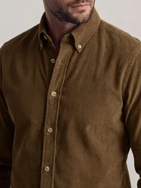 Chemise en velours côtelé épais