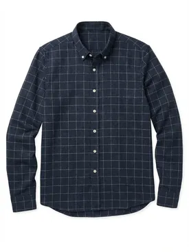 großem Karo  Blau Flanell Hemd