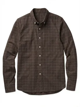 Karierte Braun Flanell Hemd