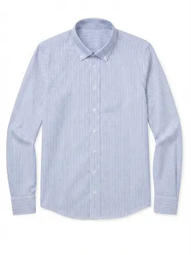 Gestreifte Marineblau Oxford Hemd